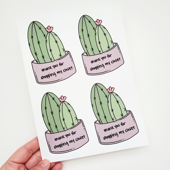 LB006 Custom Cactus Poshmark Sticker [Price Firm] - Picture 5 of 11